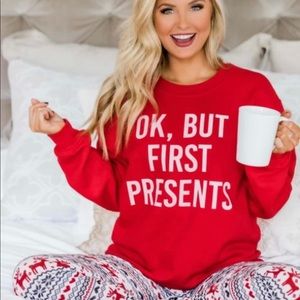 First Presents Women’s Christmas Sweatshirt